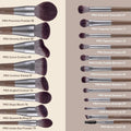 Bueart Design brush set guide naming each face, contour, concealer and eye brush