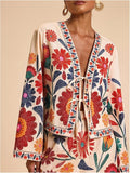 Marisol Floral Tie-Front Top & Shorts Set