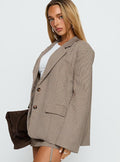 Princess Polly Deane Brown Check Blazer