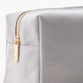 Harklinikken Warm Gray Cotton Toiletry Bag Gold Hardware