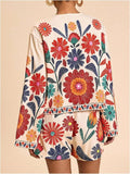 Marisol Floral Tie-Front Top & Shorts Set