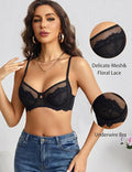 Sheer Lace Balconette Bra – product image 3