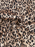 Steve Madden Satin Leopard Print Sleep Set Lightweight Pajamas