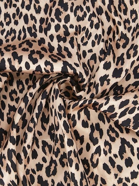 Steve Madden Satin Leopard Print Sleep Set Lightweight Pajamas