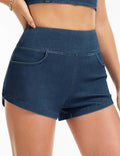 High Waisted Jean Gym Shorts