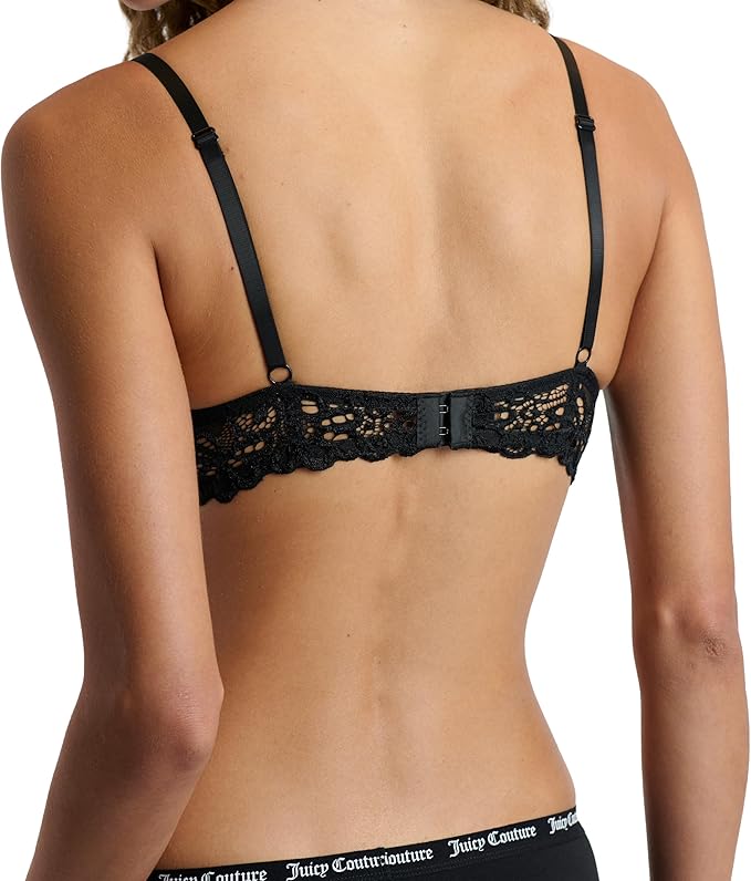 Juicy Couture Women's 3-Pack Sexy Extreme Push Up Lace Bra Set - Gloss & Grit