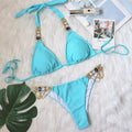 Sola Embellished Triangle Bikini Set