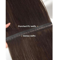FANCEE 18” Butterfly Weft Human Hair Extensions – 100g Remy Hair (Brown)