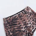 Leopard Off-Shoulder Lace-Up Crop Top & Shorts Set - Gloss & Grit
