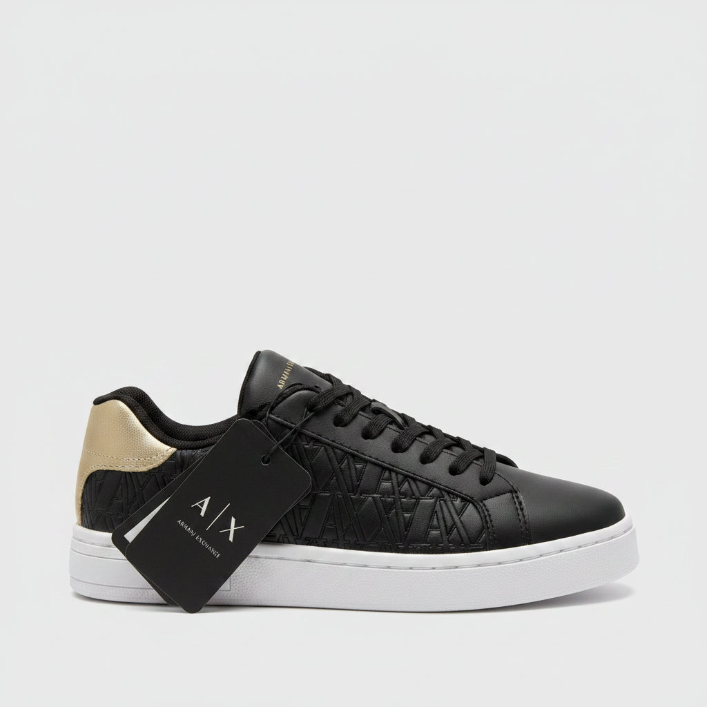 Armani Exchange Black & Pale Gold Ax London Embossed Classic