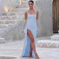 Square Neck High Slit Maxi Dress - Gloss & Grit