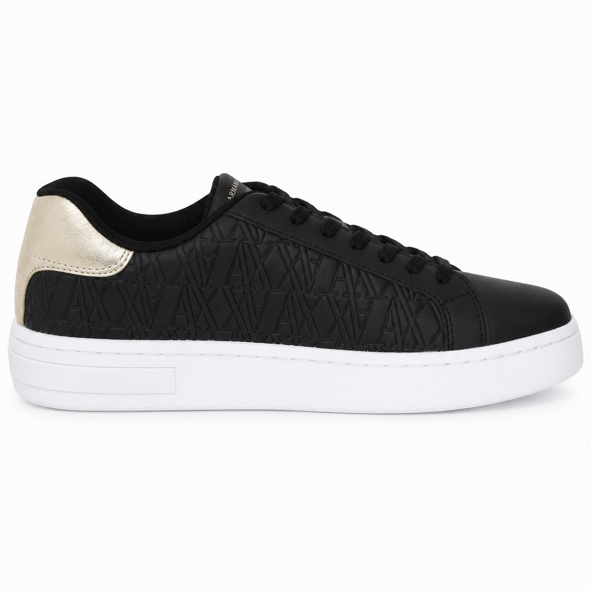 Armani Exchange Black & Pale Gold Ax London Embossed Classic