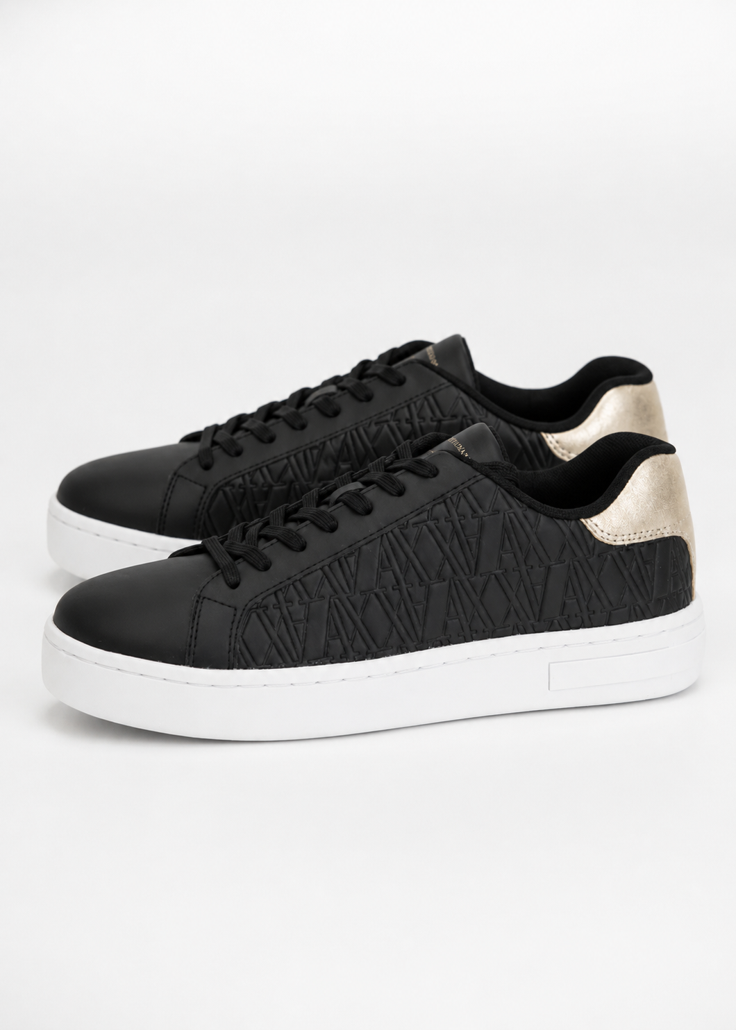 Armani Exchange Black & Pale Gold Ax London Embossed Classic