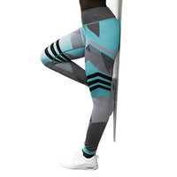 Women’s High Waist Compression Yoga Leggings – Geometric Sport Fitness