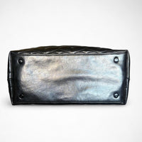 Betsey Johnson Metallic Quilted Puffer Chain Strap Shoulder Bag (Pre-owned)