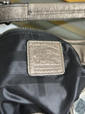 Burberry Shimmer Check Hobo in Pewter