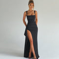 Square Neck High Slit Maxi Dress - Gloss & Grit