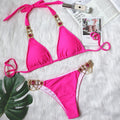 Sola Embellished Triangle Bikini Set