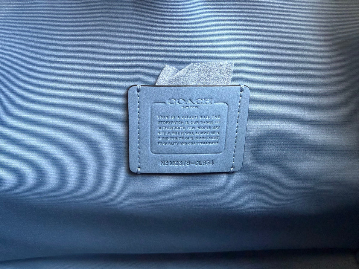 Coach Nina Croc-Embossed Tote & Wallet Set in Cornflower Blue – product image 5