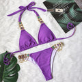 Sola Embellished Triangle Bikini Set