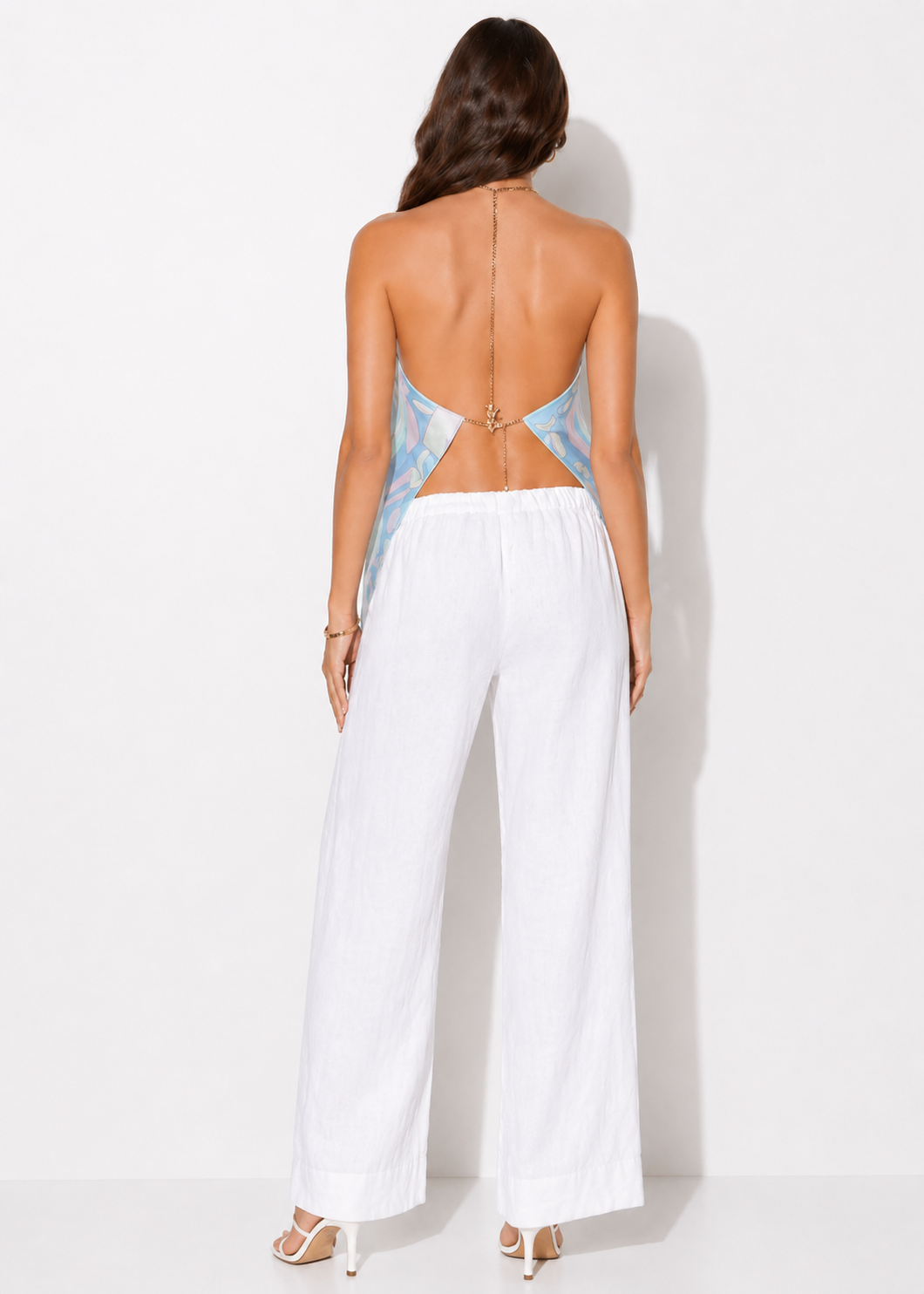 Women's Silk Scarf Halter Blouse