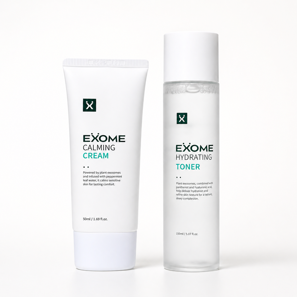 Exome Glow Skin Set with Calming Cream & Hydrating Toner