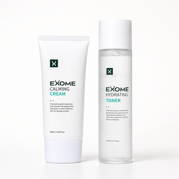 Exome Glow Skin Set with Calming Cream & Hydrating Toner