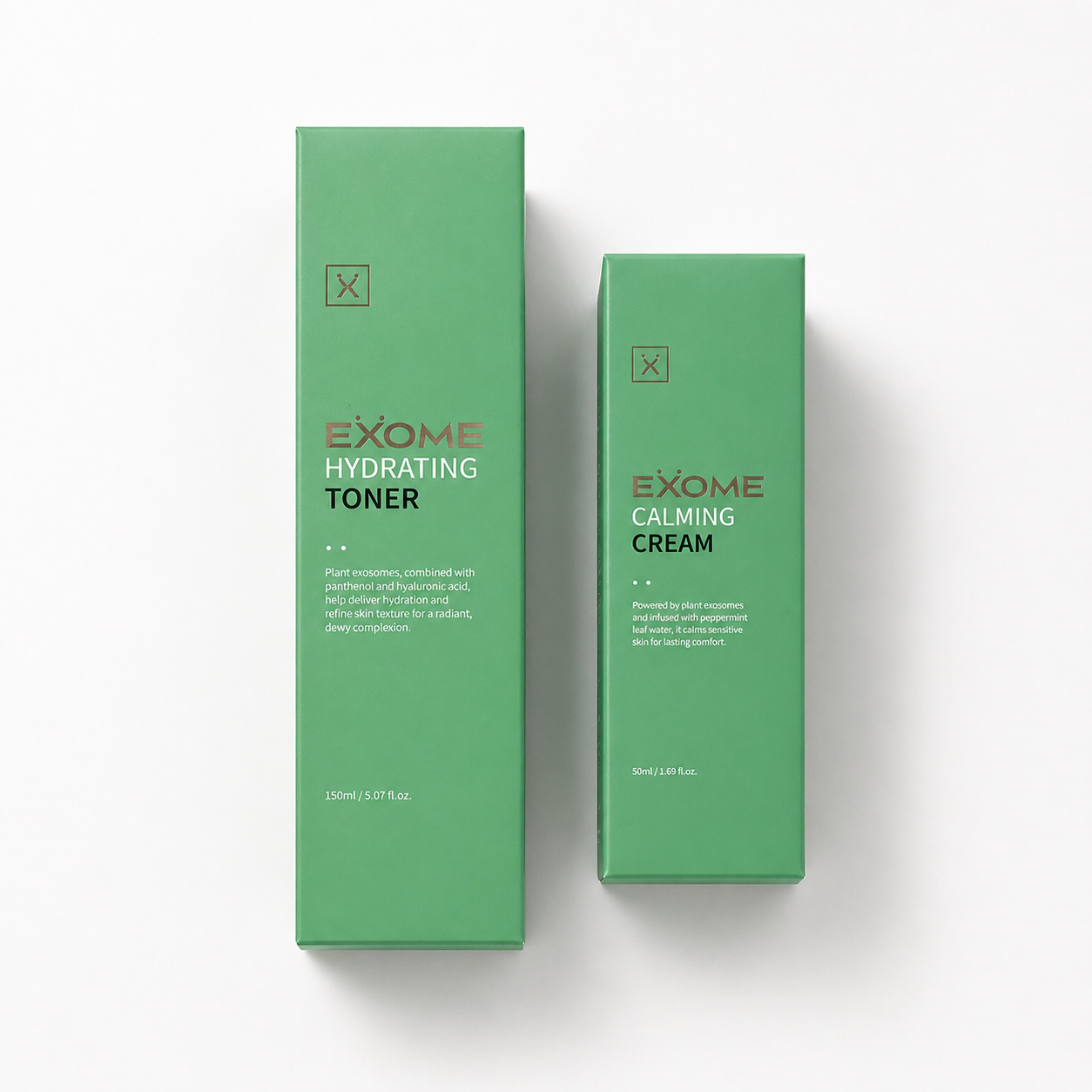 Exome Glow Skin Set with Calming Cream & Hydrating Toner