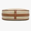 Cream & Caramel Two-Tone Shoulder Bag with Adjustable Strap - Gloss & Grit