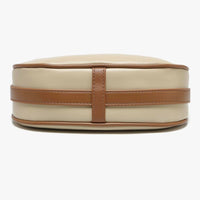 Cream & Caramel Two-Tone Shoulder Bag with Adjustable Strap – Everyday Purse