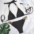 Sola Embellished Triangle Bikini Set