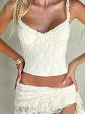 Lace Bow-Front Crop Cami Tank - Gloss & Grit