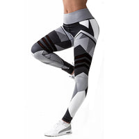 Women’s High Waist Compression Yoga Leggings – Geometric Sport Fitness