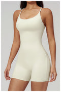Women's pull-on romper styling photo