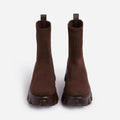 Chunky Knit Sock-Fit Ankle Boots - Gloss & Grit