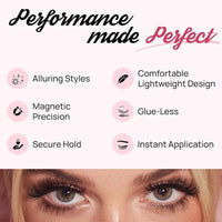 Full Out Glam Magnetic Eyelashes & Eyeliner Kit with Applicator – Set of 3 Reusable Lash Sets