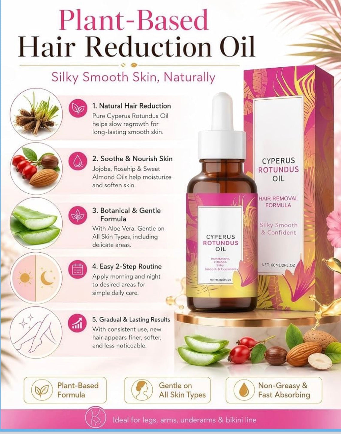 Cyperus Rotundus Hair Removal Oil