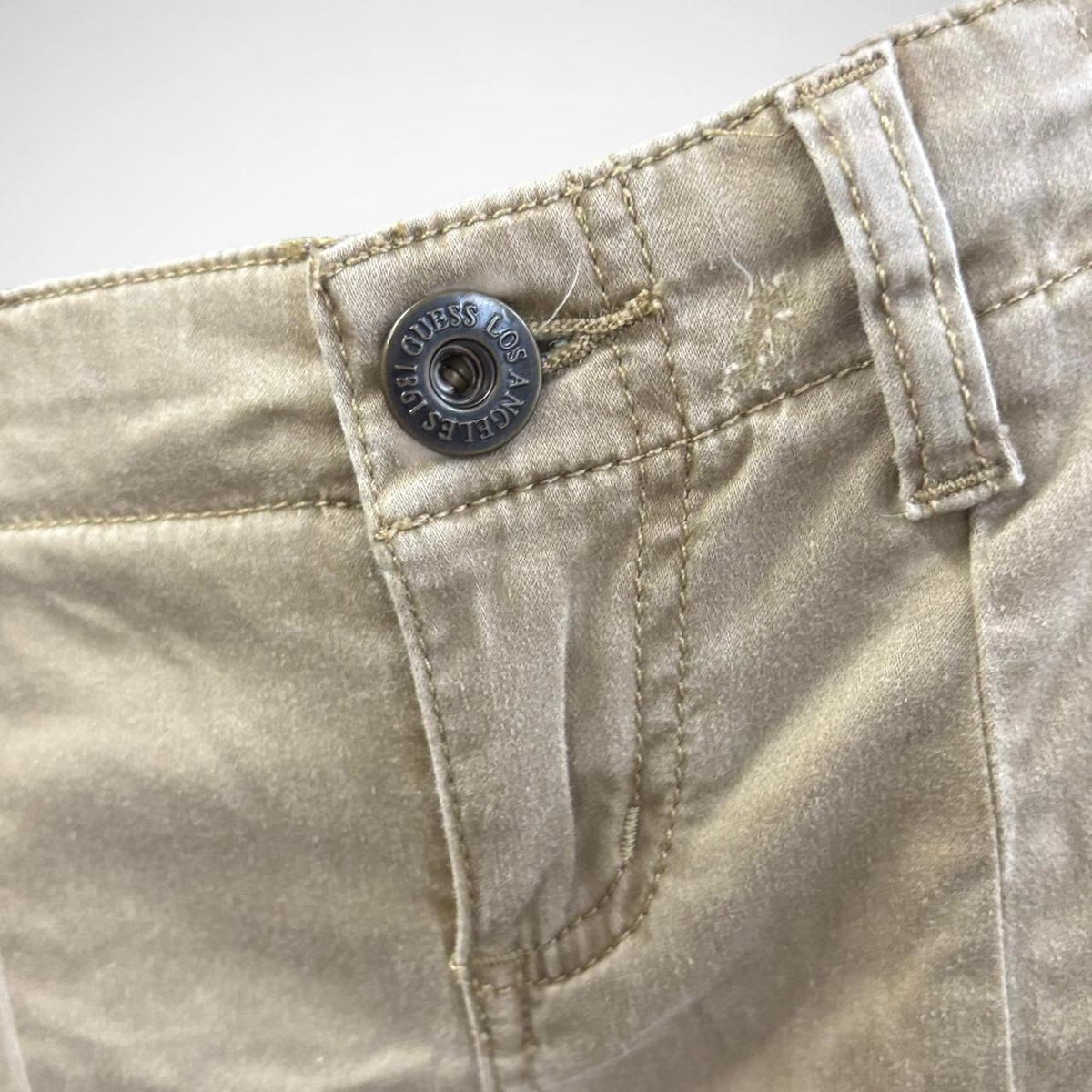 Guess Khaki Cargo Pants with Utility Pockets - Gloss & Grit