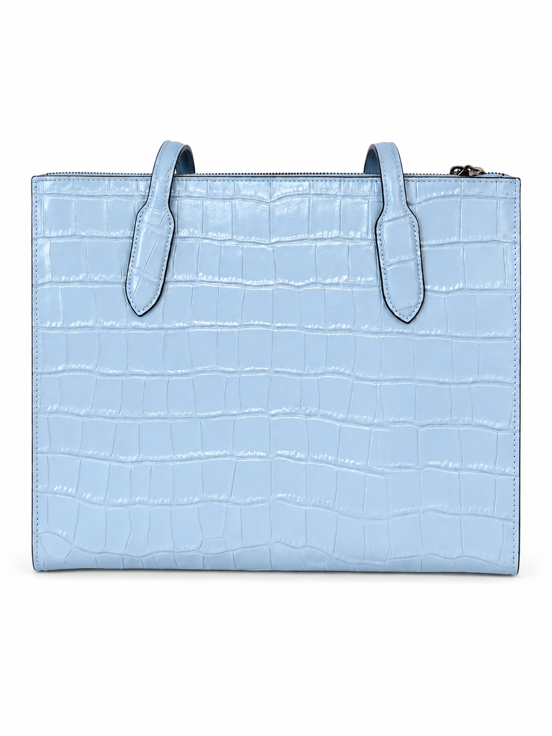 Coach Nina Croc-Embossed Tote & Wallet Set in Cornflower Blue – product image 2