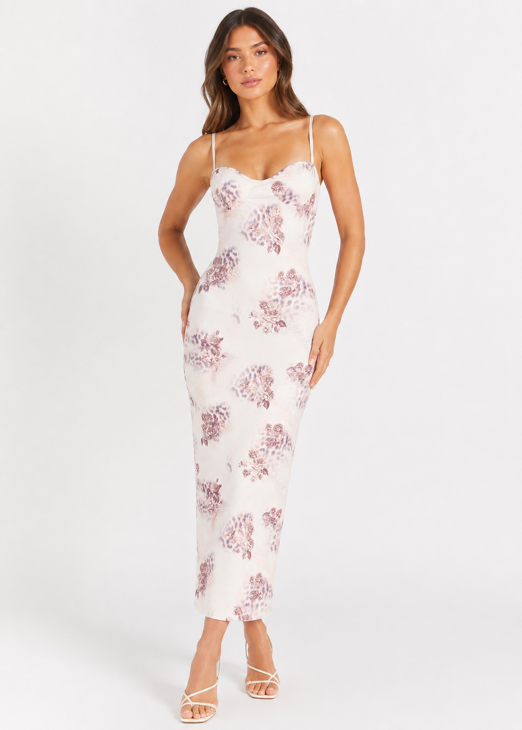 Isla Floral Bustier Midi Dress