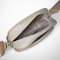 Khaki Woven Crossbody Bag with Adjustable Strap - Gloss & Grit