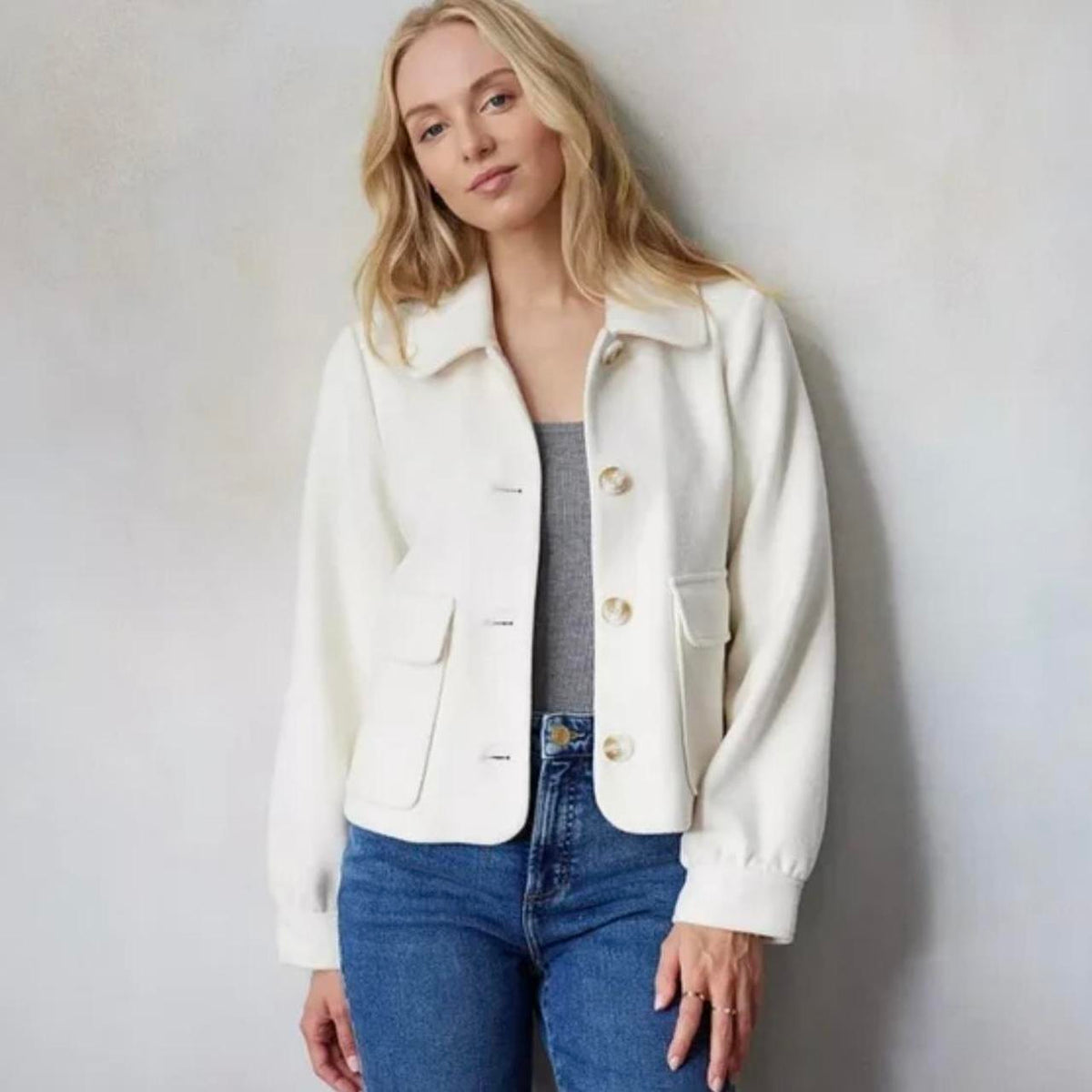 Women’s Ivory Wool-Blend Coat Plus Size 1X – Lauren Conrad - Gloss & Grit