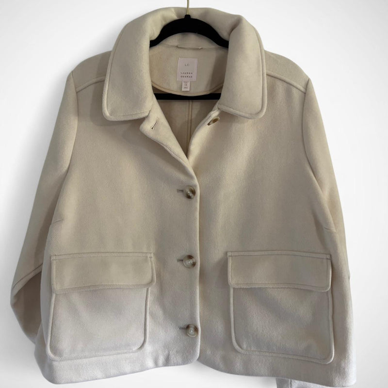 Women’s Ivory Wool-Blend Coat Plus Size 1X – Lauren Conrad - Gloss & Grit