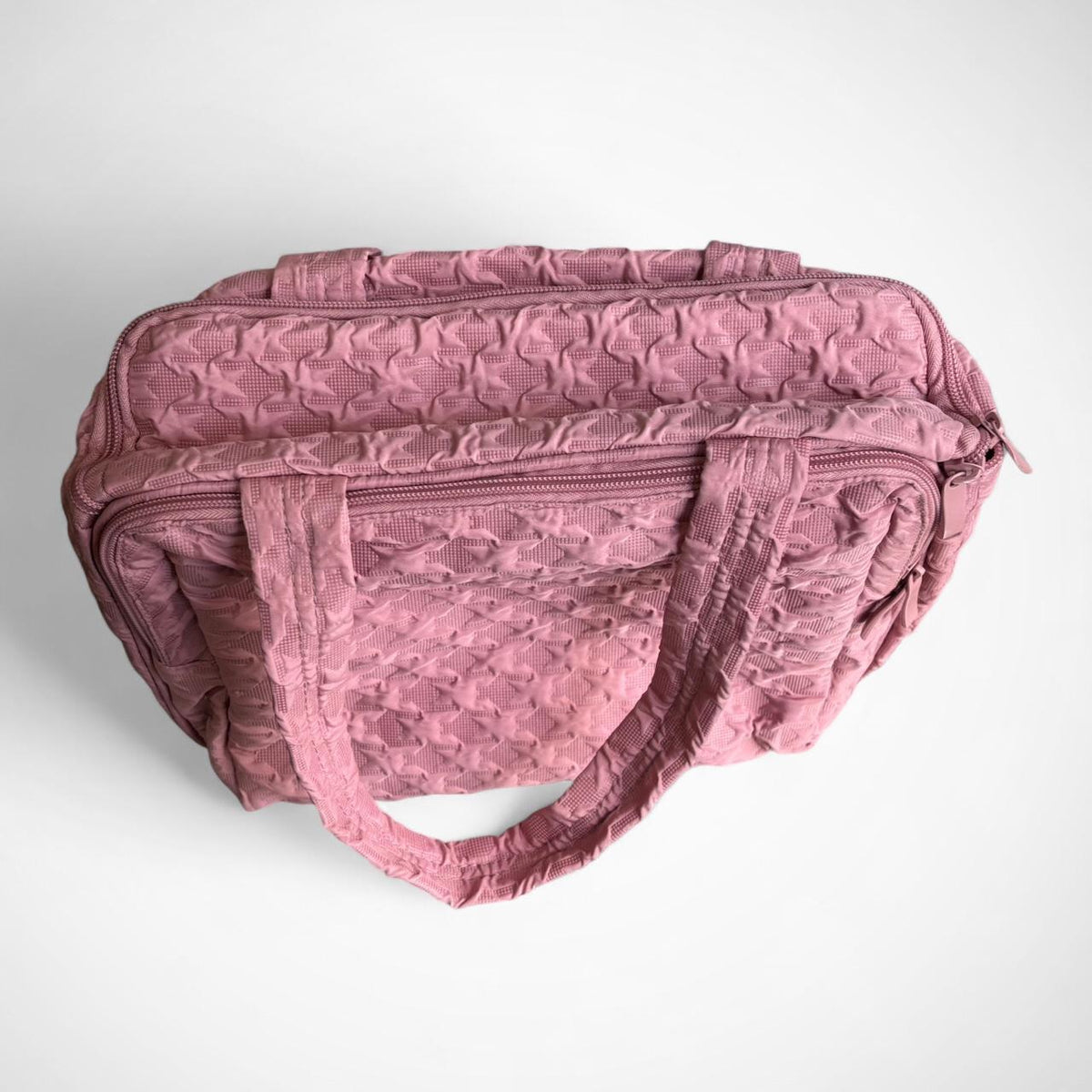 Pink Quilted Makeup Travel Organizer Bag - Gloss & Grit