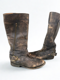 Matisse women’s tall brown leather boots size 8.5 side view