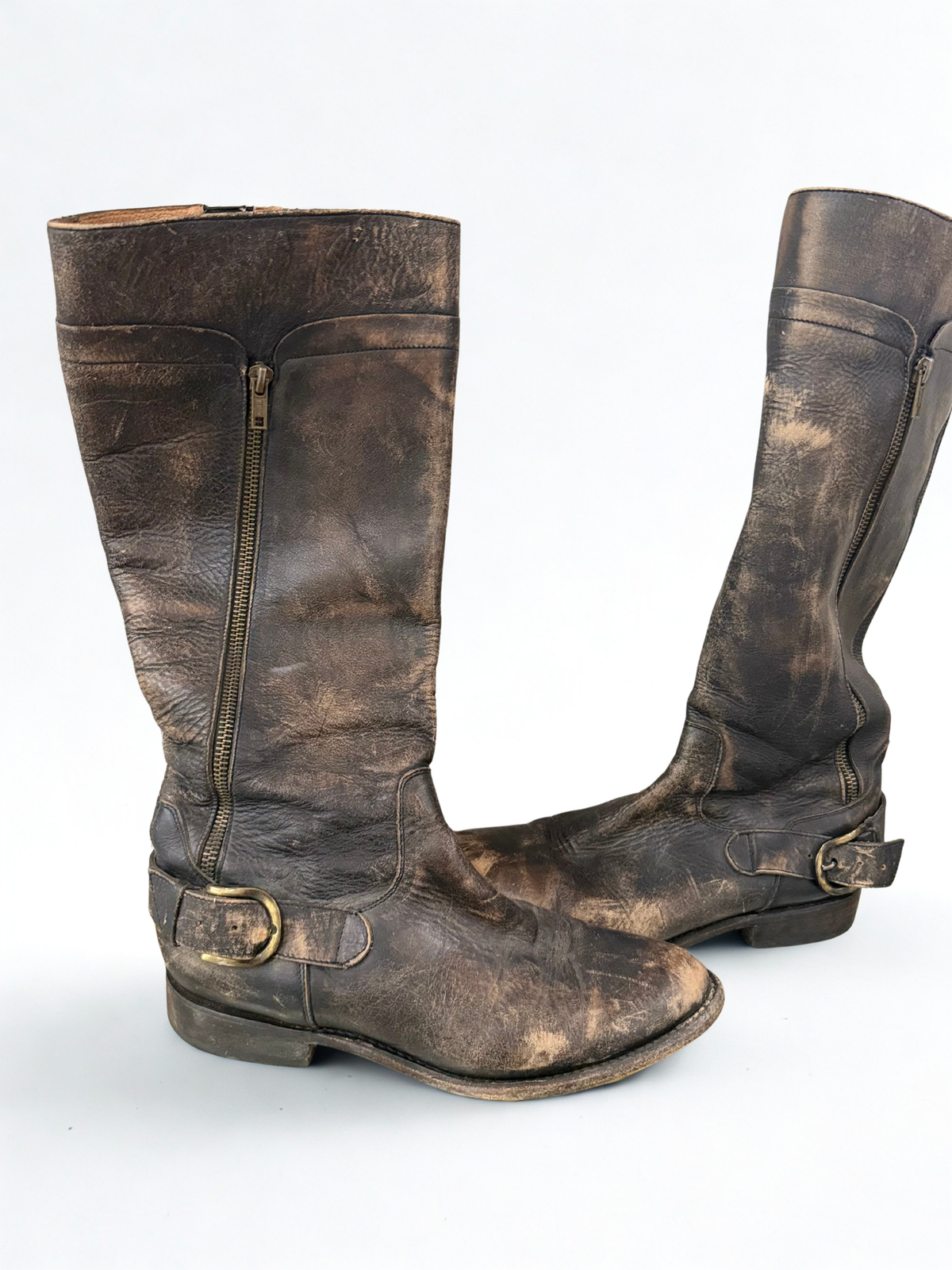 Matisse women’s tall brown leather boots size 8.5 side view