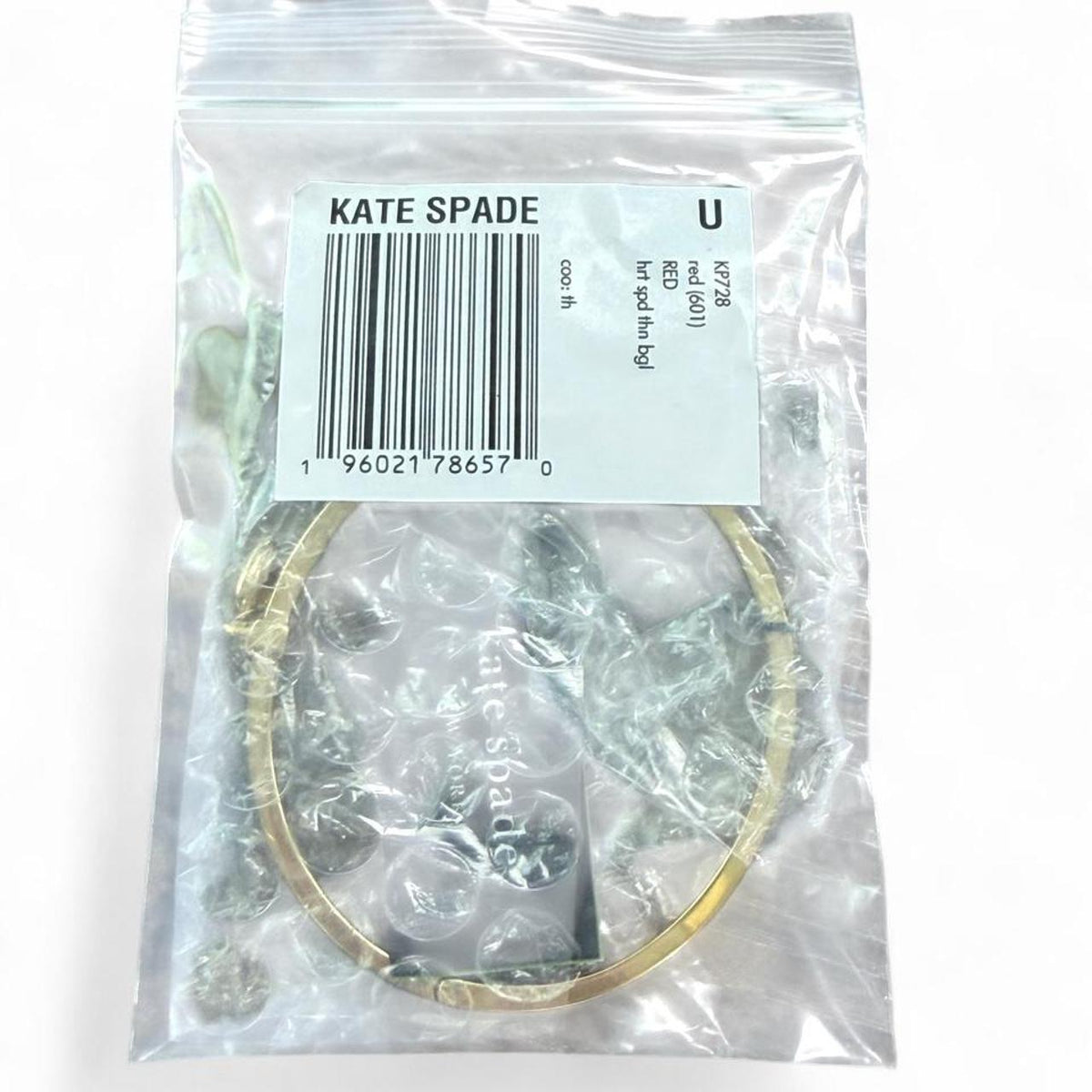 Kate Spade Red & Gold Heart Spade Thin Bangle – product image 4