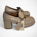 Rag & Co Morgan Platform Loafers Beige - Gloss & Grit