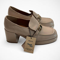 Women’s Rag & Co Morgan Platform Loafers – Gold Chain Block Heel