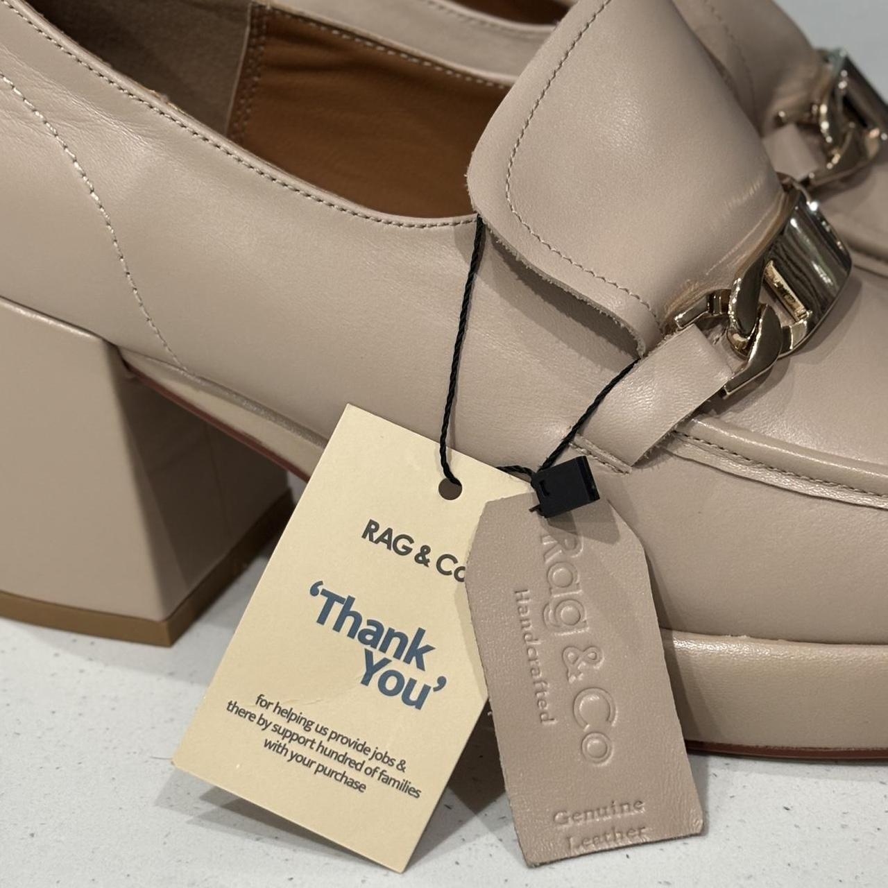 Rag & Co Morgan Platform Loafers Beige Size 9